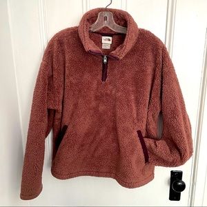 The North Face Sherpa Style Pullover with quarter zip size xl